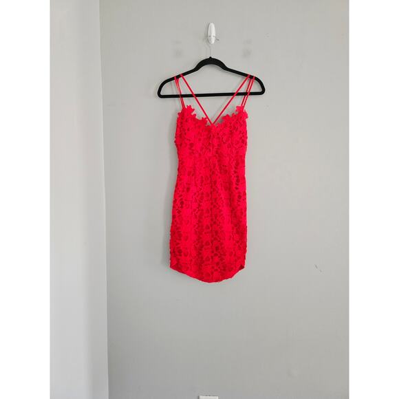 Hello Molly Red Lace Dress Size 6 - Picture 1 of 3